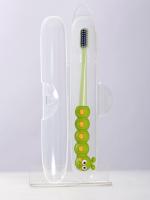 Y30 зеленый Зубная щетка в футляре Гусеница