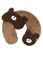 Y28 коричневый Подушка для путешествий с маской Мишка