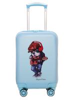 R139 голубой чемодан детский 18" Пес музыкант