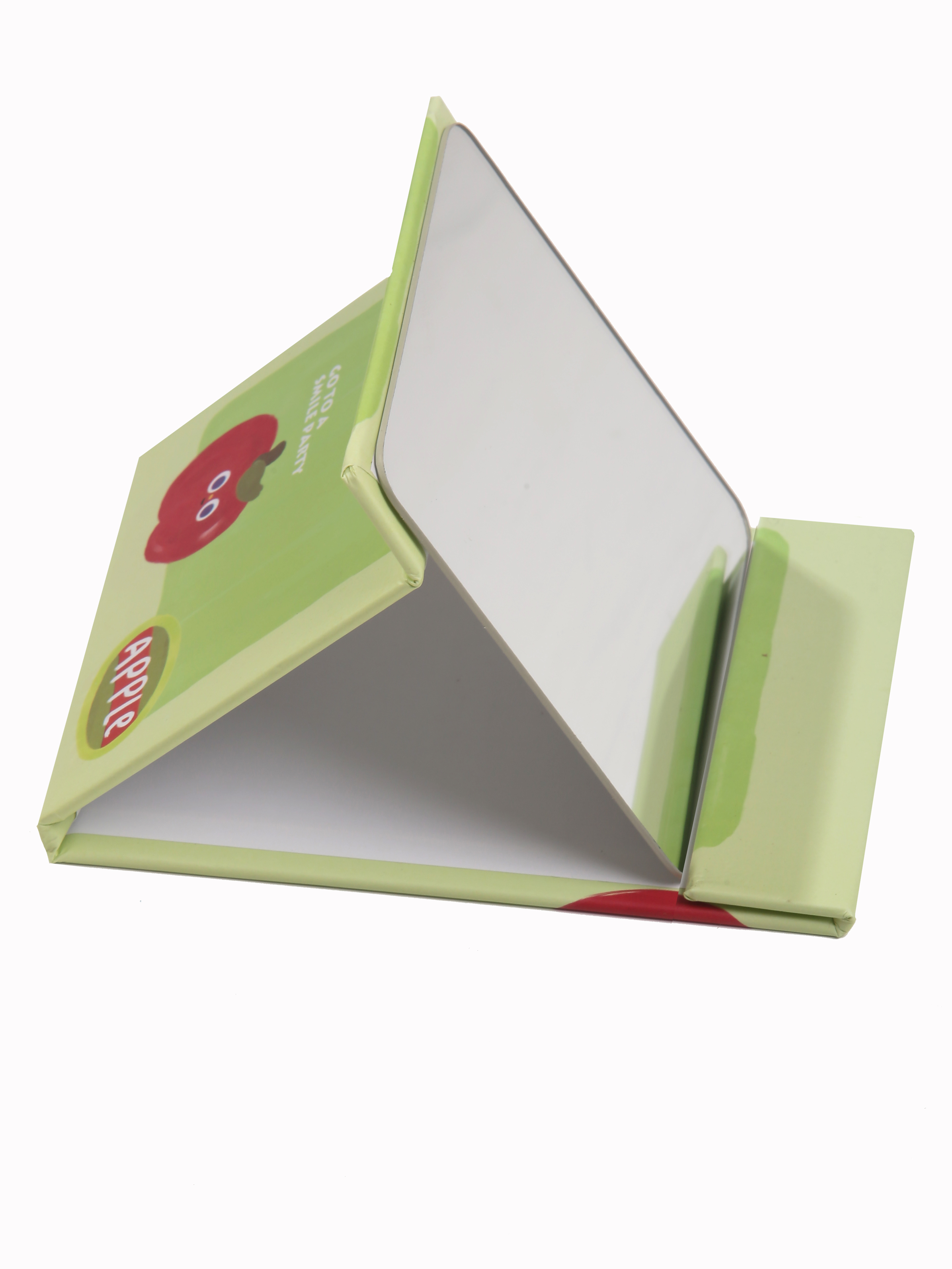 Y42 зеленый Зеркало косметическое Яблоко