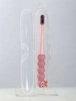 Y29 розовый Зубная щетка в футляре Гусеница