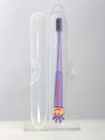 Y36 сиреневый Зубная щетка в футляре Жираф