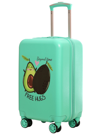 G218 зеленый чемодан детский Авокадо