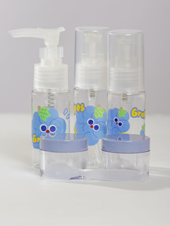 Y17 синий Дорожный набор флаконов для путешествий детский Виноград