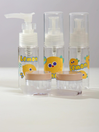 Y18 желтый Дорожный набор флаконов для путешествий детский Лимон