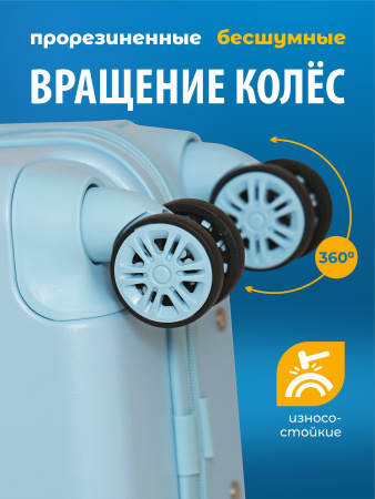 R139 голубой чемодан детский 18" Пес музыкант