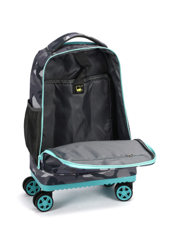 D04 серый чемодан детский 20" Камуфляж серый