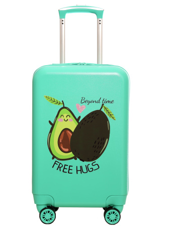 G218 зеленый чемодан детский Авокадо