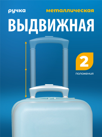 R139 голубой чемодан детский 18" Пес музыкант