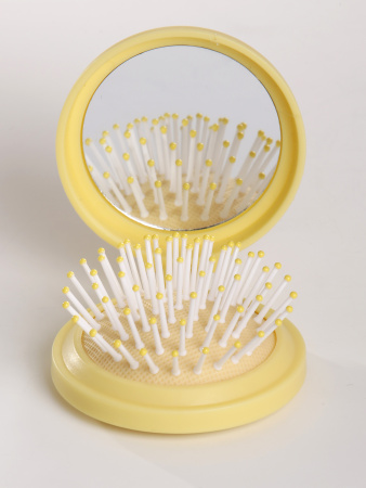 Y48 желтый Расческа складная с зеркалом Утенок