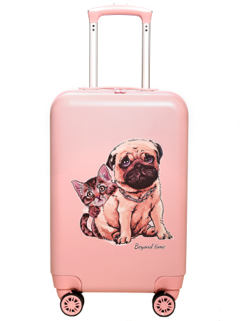 G215 розовый чемодан детский 20" Лучшие друзья