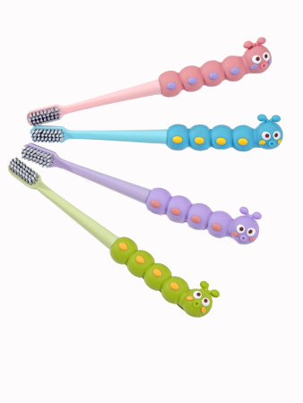 Y30 зеленый Зубная щетка в футляре Гусеница