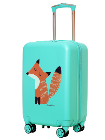 G235 зеленый чемодан детский 20" Лиса